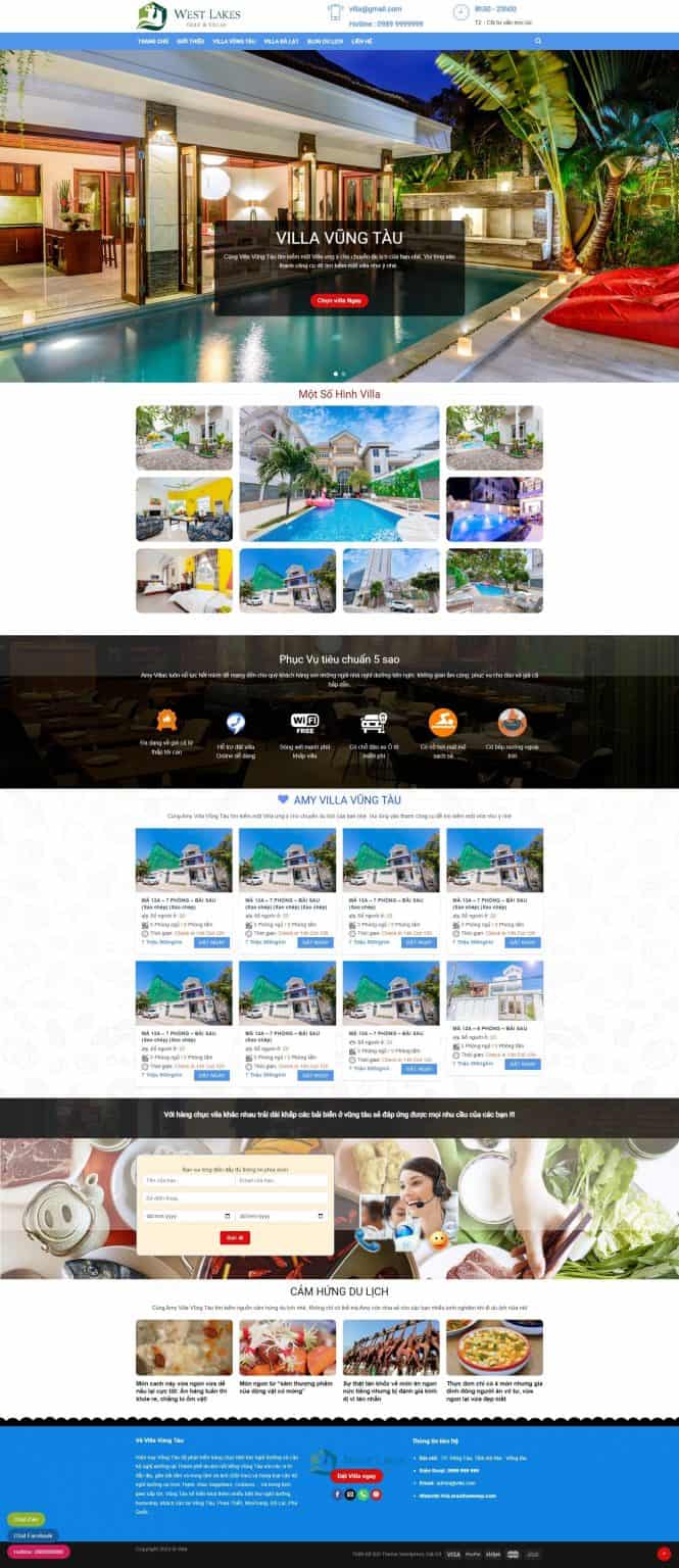 Theme wordpress cho thuê villa khách sạn